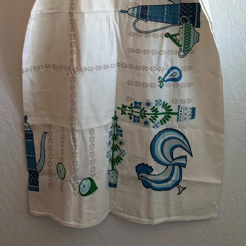 Bundle 3 for 50% off 1950s Midcentury Printed Square Cotton Tablecloth